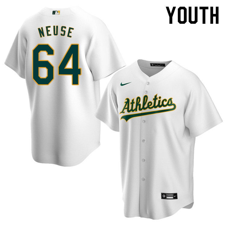 Nike Youth #64 Sheldon Neuse Oakland Athletics Baseball Jerseys Sale-White